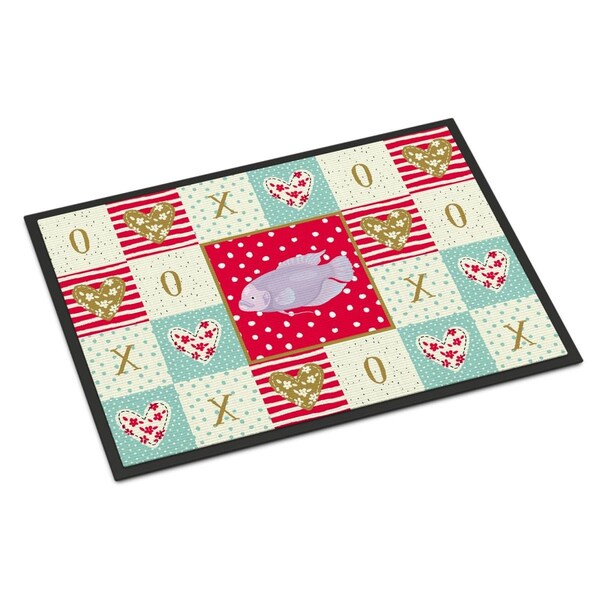 Carolines Treasures 18 x 27 in. Giant Gourami Love Indoor or Outdoor Mat CK5487MAT - main